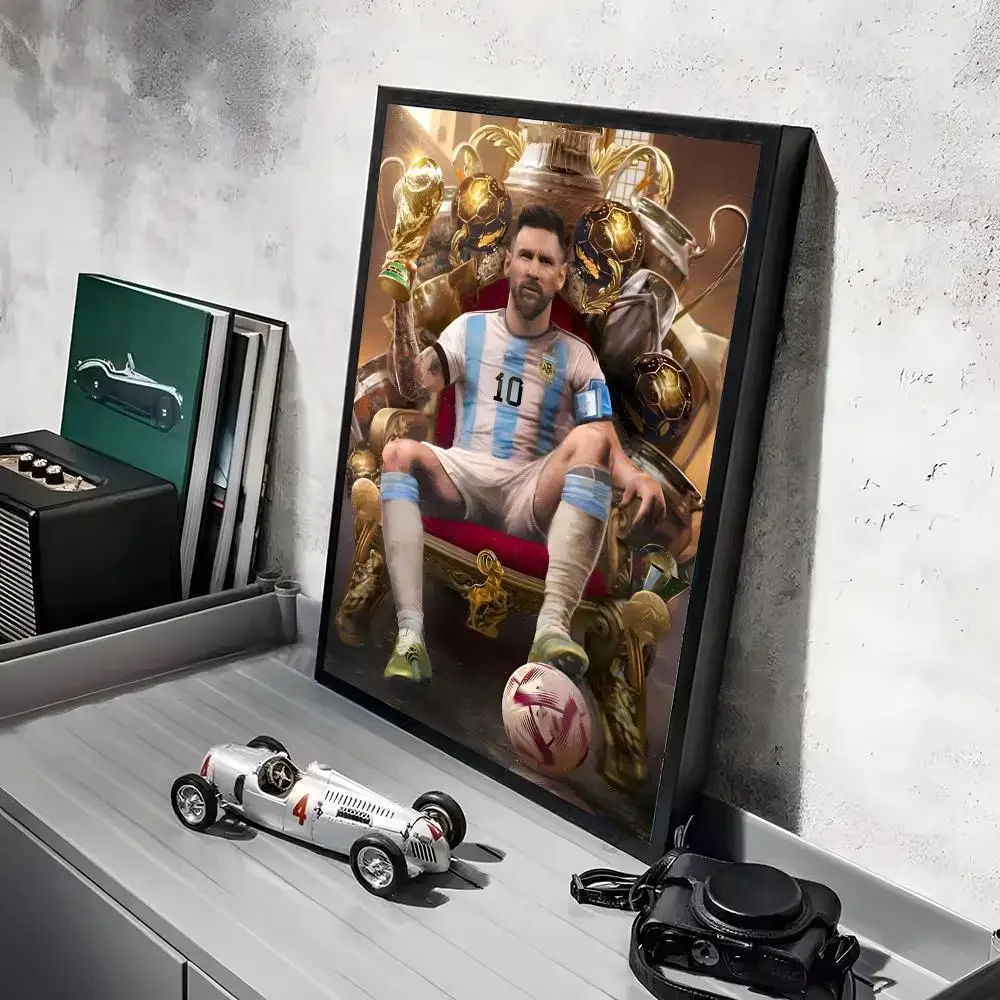 Fußballstar L-Lionel M-Messi Poster Aufkleber Wandbild Wandtattoos für Schlafzimmer Wohnzimmer Zuhause Selbstklebende Dekoration Geschenk – Detail 26