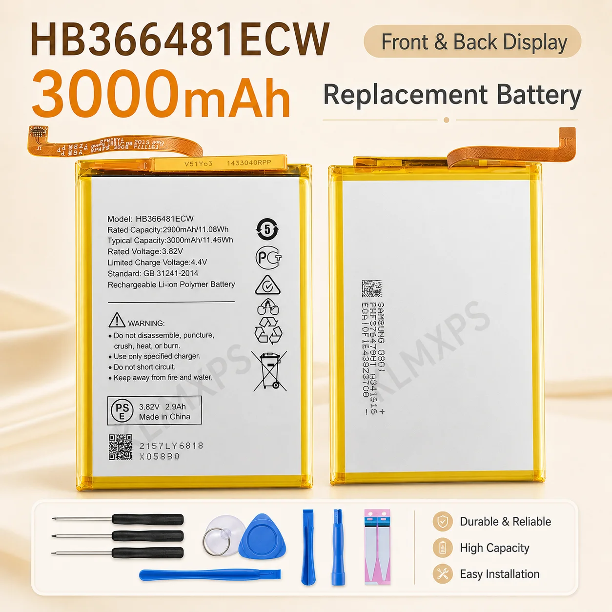 Premium Replacement Lithium Battery HB366481ECW For Huawei P8 Lite 2017 P9 P10 P20 Lite Honor 8 5C Y6 II Ascend Series
