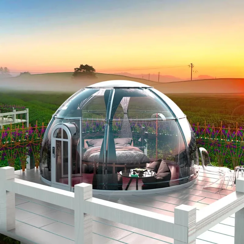 Waterproof PC Starry Sky Camping Pod with Mosquito Net   Polycarbonate Dome Tent