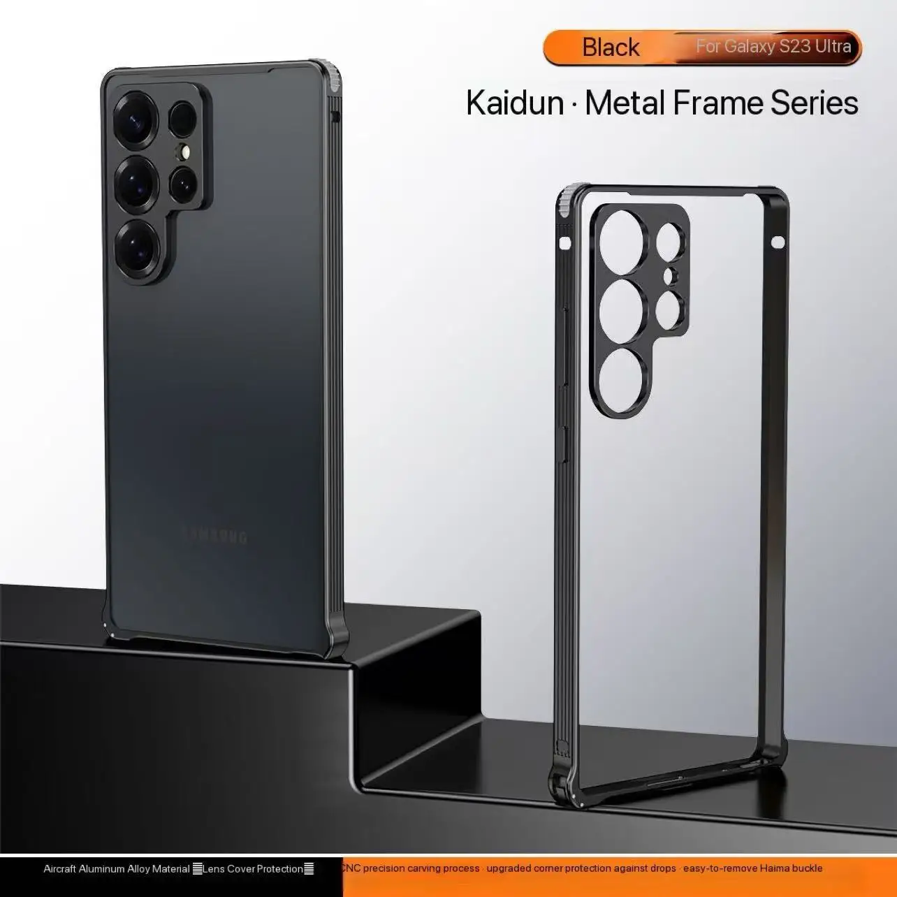 Rahmen Aluminium Metall Bumper Telefon Fall Für Samsung Galaxy A56 A36 5G S24 S25 Ultra Plus Stoßfest Wärmeableitung objektiv Abdeckung – Detail 7