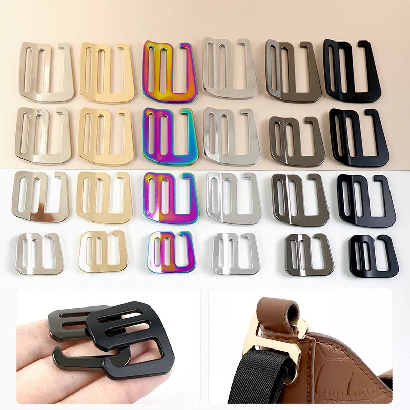 

5Pcs Meetee 19-38mm Metal Tri-Glide Slider G Hook Buckles for Belt Backpack Bag Strap Adjuster Clasp DIY Hardware Accessories