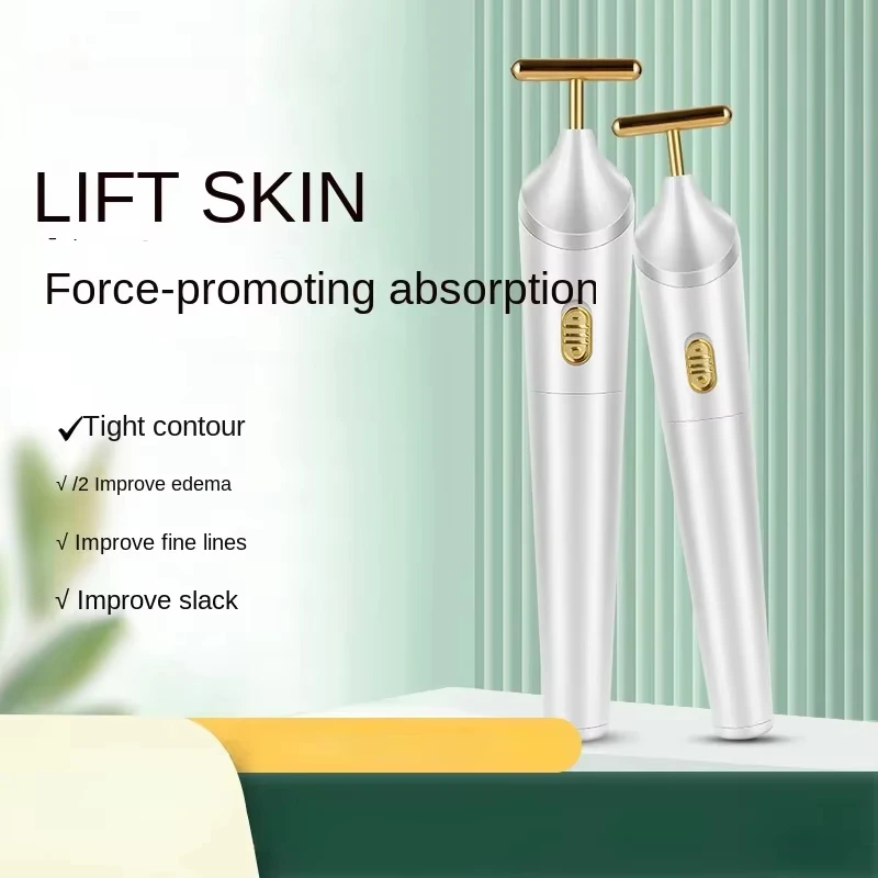 2025 Escultor facial Terapia de luz LED Bastone de belleza Masajeador facial con vibración de iones sónicos para estiramiento de la piel y estiramiento facial