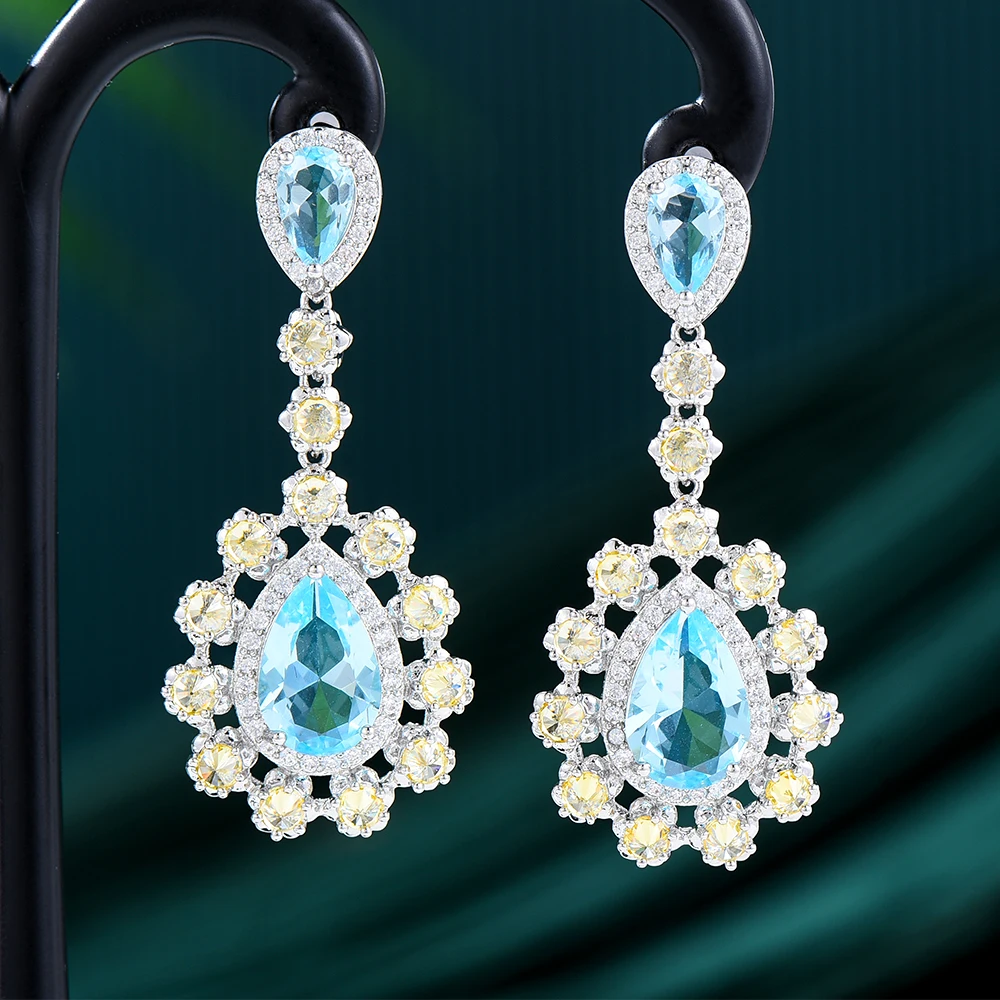

Missvikki Trendy Shiny Waterdrop Earrings for Women Girl Daily Bridal Wedding Party Jewelry Romantic Present Gift High Quality