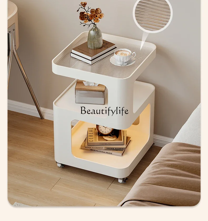 

FG26Bedside Table Small Household Minimalist Modern Storage Storage Rack Iron Mobile Side Table