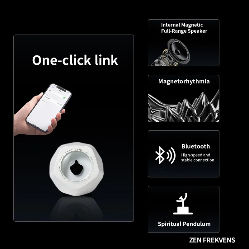 ABUO-Ferrofluid Speaker Featuring LED Rhythm Light-Interactive Audio Visualizer, Magnetic Liquid Art Via Bluetooth Connectivity