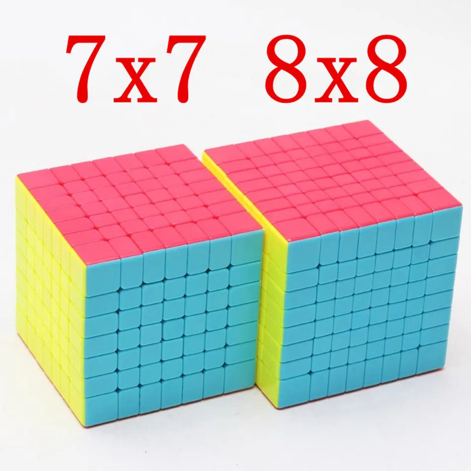 QiYi Magische Kubus 2x2 3x3 4x4 5x5 6x6 7x7 8x8 9x9 Magische Kubus Stickerloze Puzzel Professionele Cubo Magico Puzzel Speelgoed Kinderen Gift