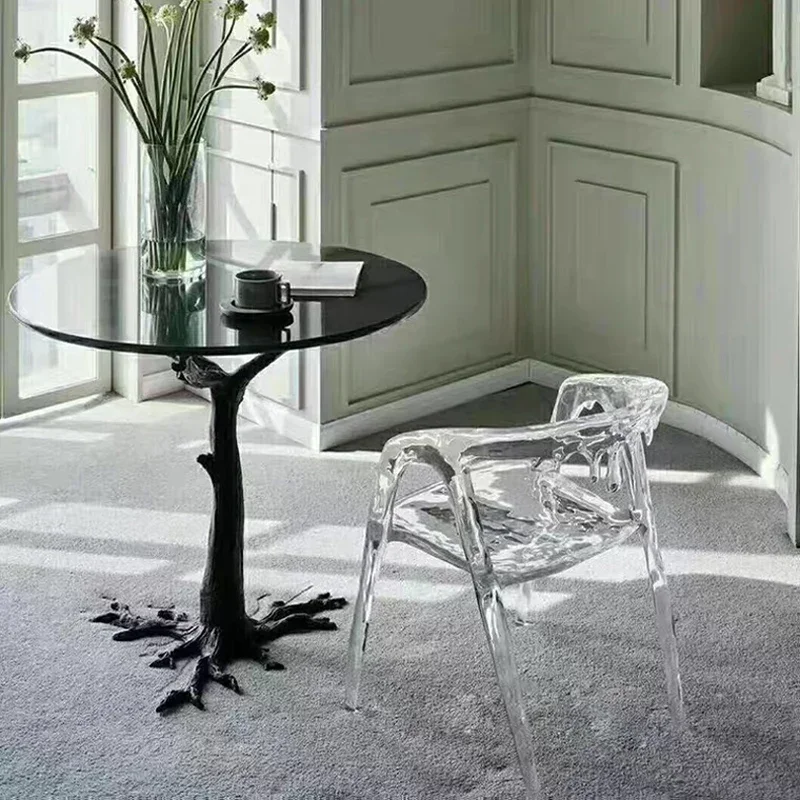 

Transparent Chair Shaped Water Drop Leaves Leisure Chair