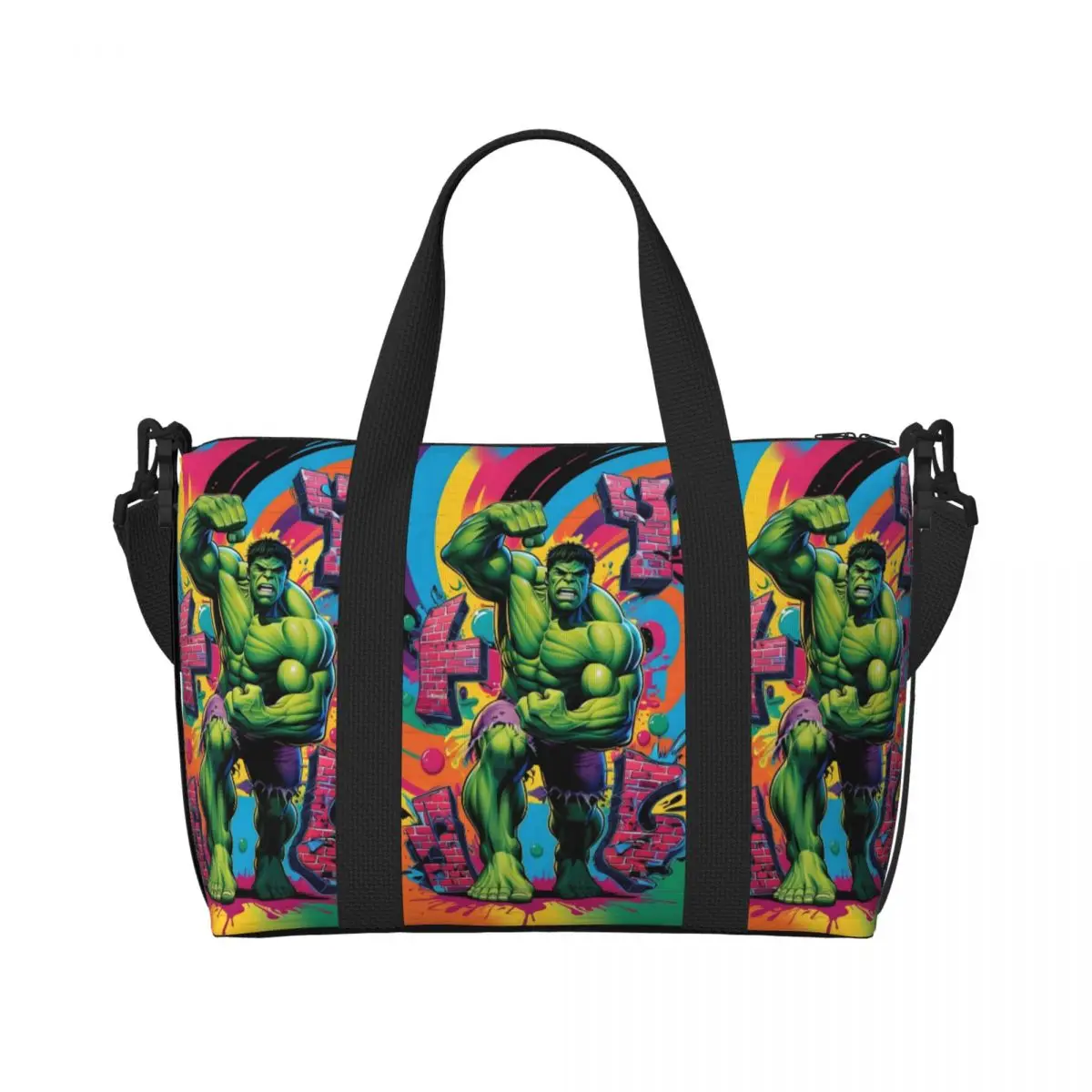 

Изготовленные на заказ продуктовые сумки-тоут Hulk, женские сумки большой емкости с комиксами, пляжные дорожные сумки для спортзала
