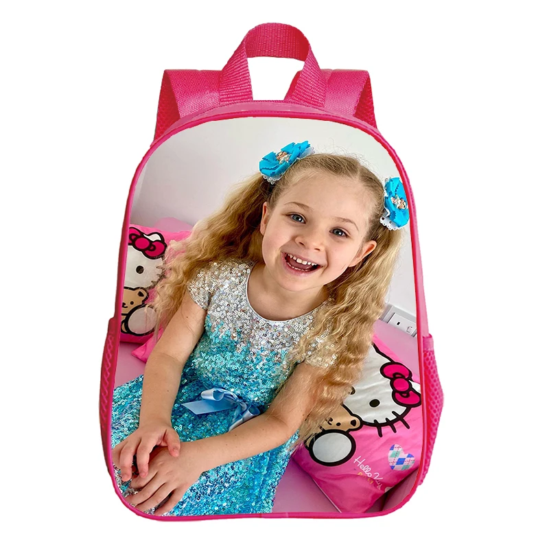 Girls Pink School Backpack Kids Diana Show Print Kindergarten School Bags 3-6 Years Children Bookbag Preschool Toddler Backapack