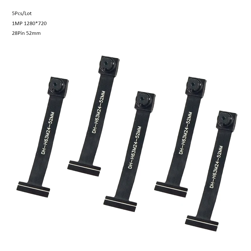 Moduł kamery 1MP 1280*720 H63, kąt widzenia 70 stopni, interfejs MIPI SPI DVP 24/28 pin, obiektyw 1/4 cala, długość 52/70/200 mm
