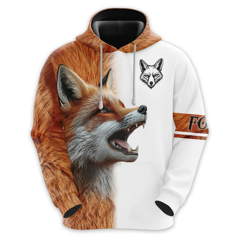 

Trendy Animal Hoodies For Men Clothing 3D Wildlife Pattern Printed Hooded Sweatshirt Vintage Style Pullovers Autumn Casual Tops