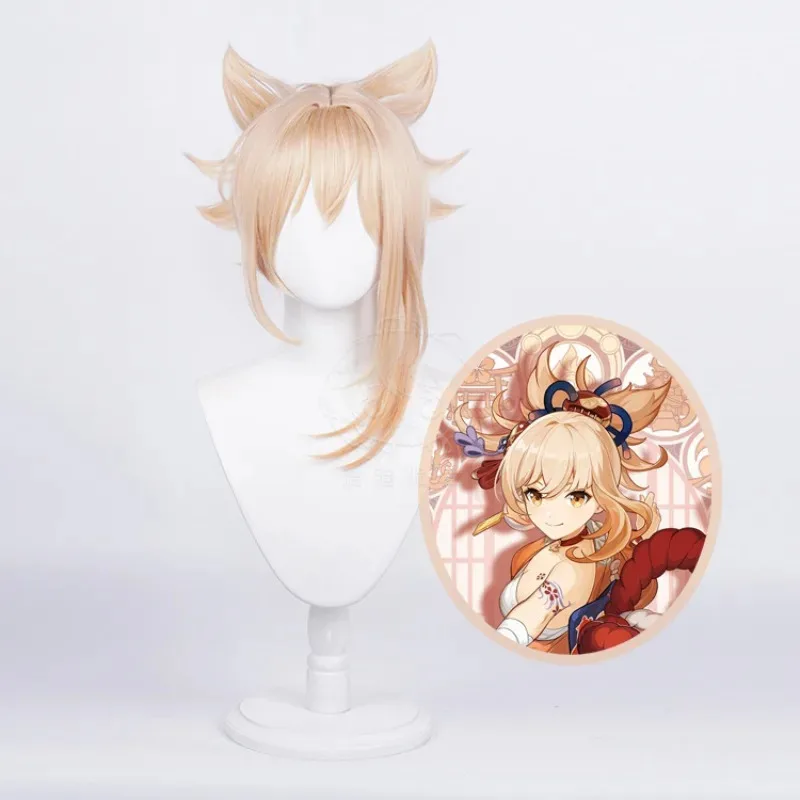 Sky05 Genshin Impact  Naganohara Yoimiya  cosplay Heat Resistant Synthetic Hair Halloween Party Wigs99JIu@