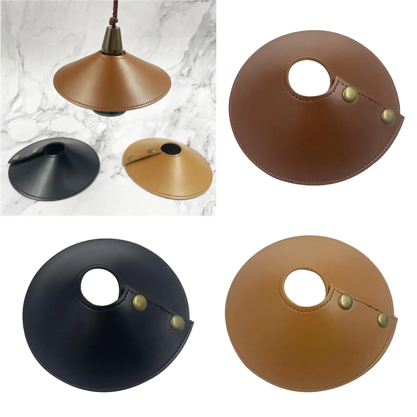 

Leather Lampshade Replacement Thickened Light Cover Removable Dust-proof