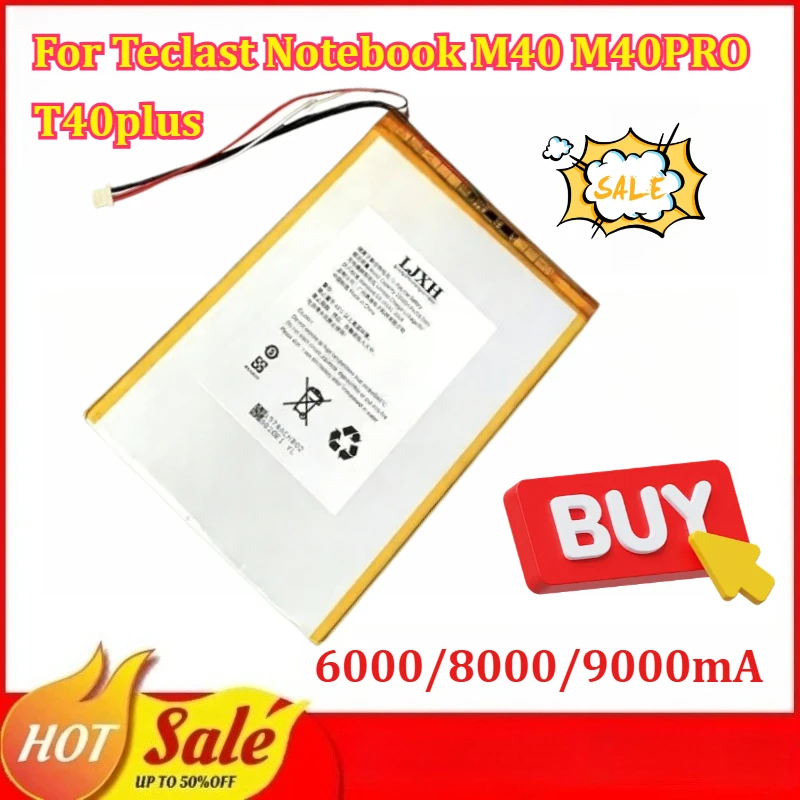

New Battery 6000/8000/9000mAh Laptop Battery for Teclast Notebook M40 M40PRO T40plus Tablet Replacement Battery
