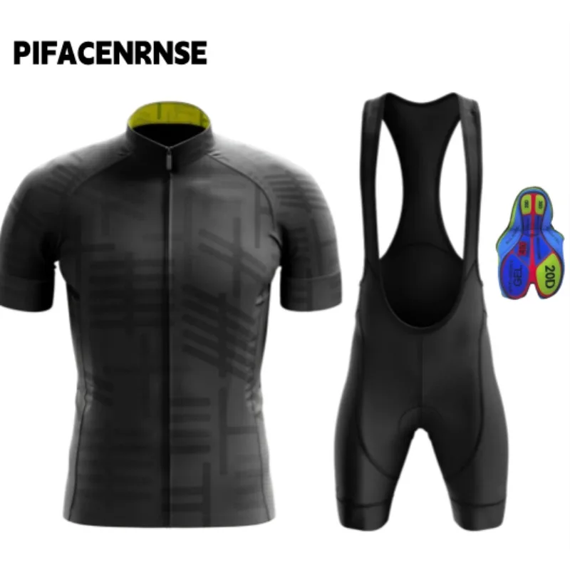 

Black Summer Team Sports Cycling Clothing Breathable Men Short Sleeve Mallot Ciclismo Hombre Verano Cycling Jersey Sets