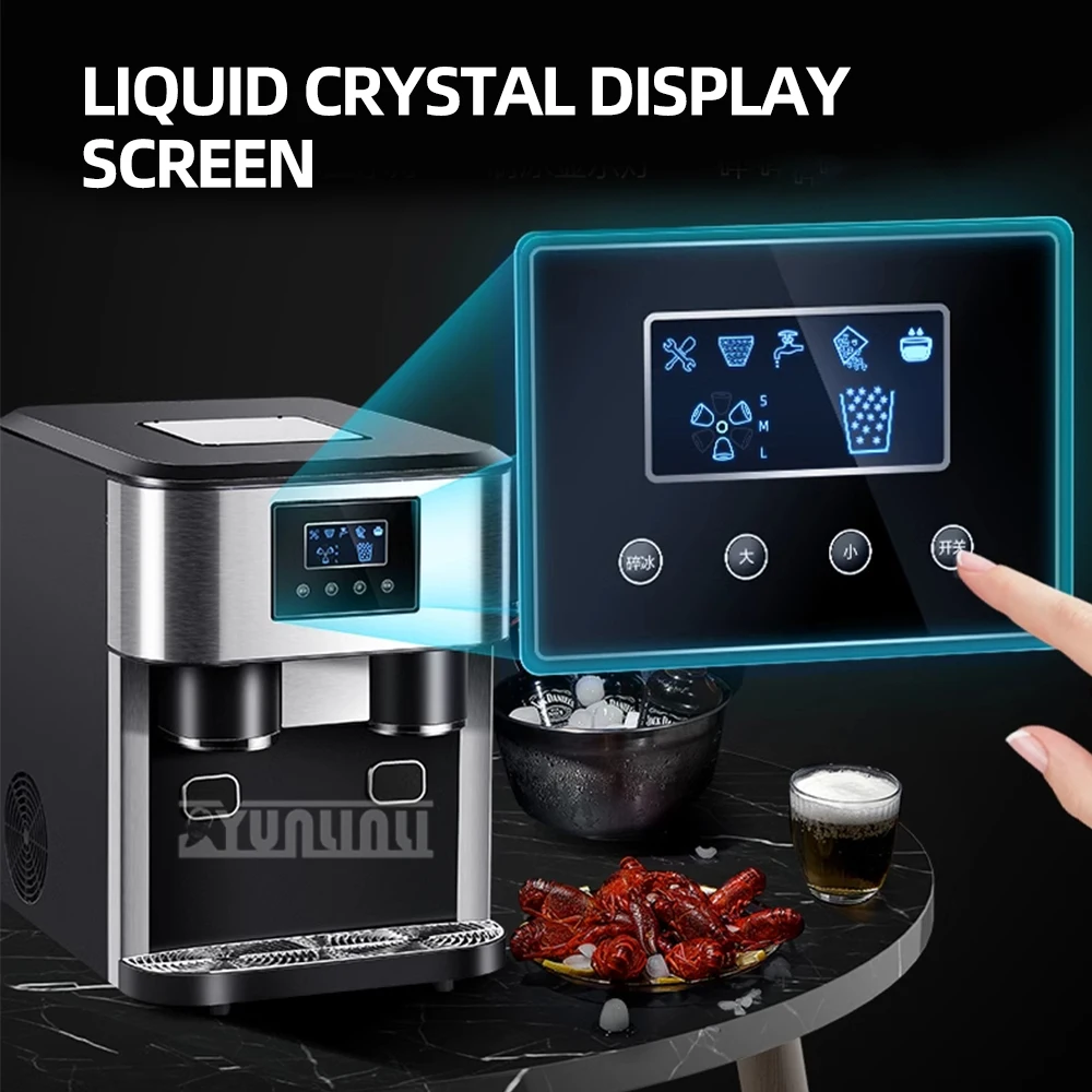 ماكينة صنع الثلج الأوتوماتيكية المحمولة 3 في 1 كسارة الثلج آلة المياه الباردة ماكينة Maquina De Gelo Em Cubos A Glace #5