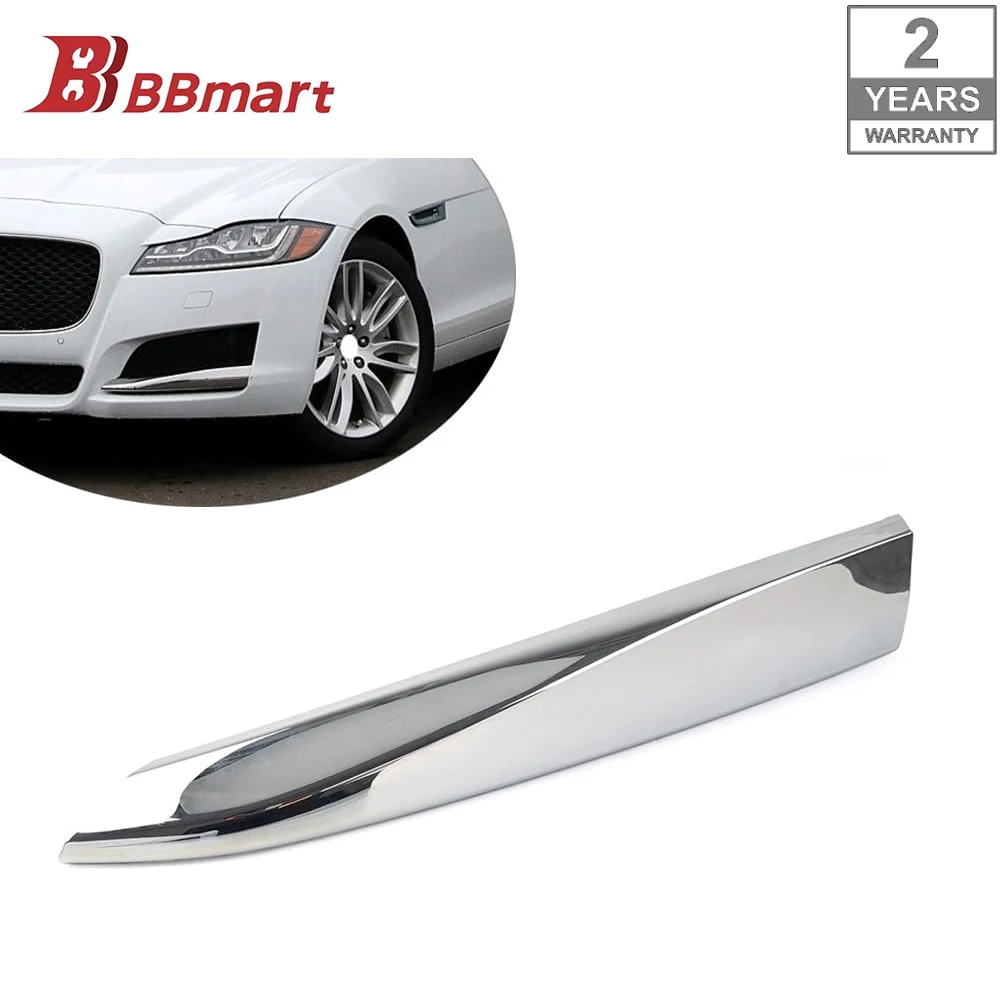 T2H11145 BBmart Auto Parts 1Pair BUMPER BLADE Fog Light Grille Insert Molding Strip Support Plate for Chery Jaguar Land Rover XF