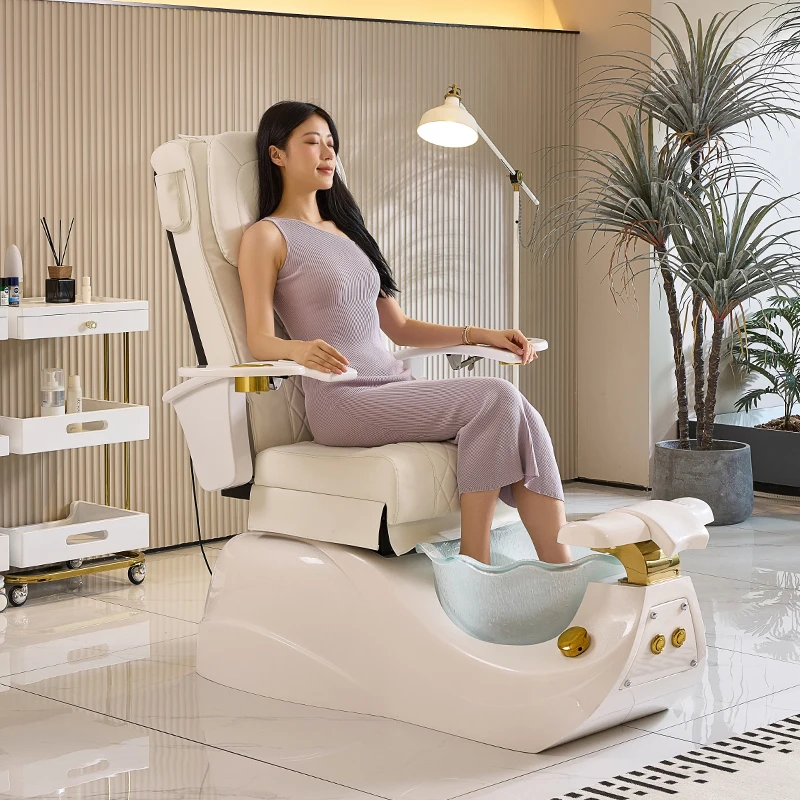 Fotel do pedicure.Pacific GT Pedicure Spa Fotel do profesjonalnych salonów i spa, Fotel do masażu Shiatsu, Oświetlenie LED w misce,