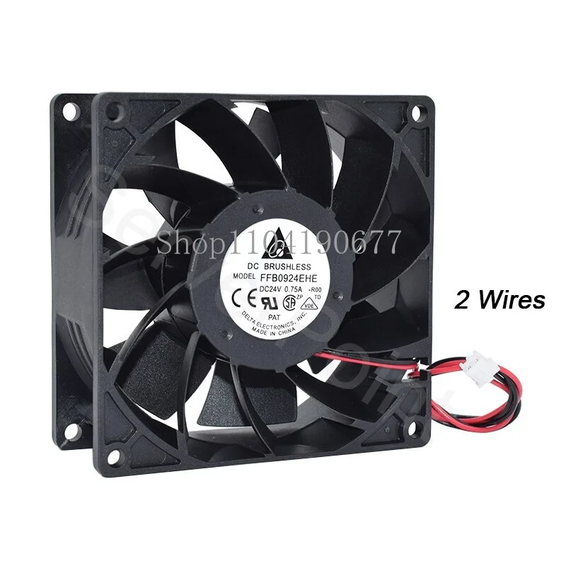 For Delta Cooler FFB0924EHE 9038 9CM DC24V 0.75A 2 Lines/3 Lines Inverter Fan