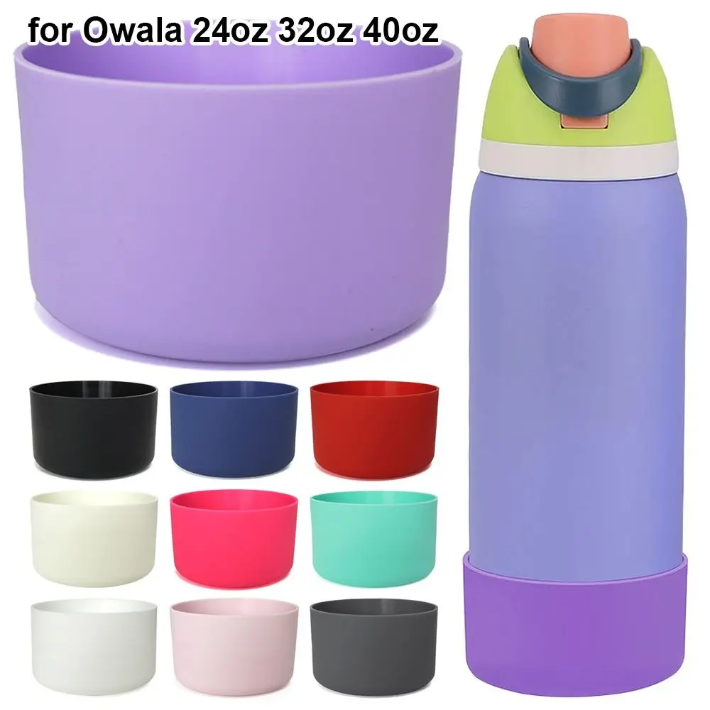 

1Pcs New Anti-Slip Silicone Boot Protective Soft Bottle Bottom Base Colorful Cup Sleeve for Owala 24oz 32oz 40oz