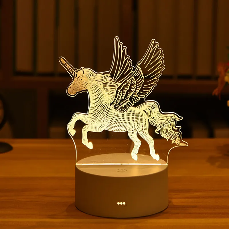 3D Acrylic USB Night Light, Elk Decorações de Natal para Casa, Xmas Tree, Guirlanda, Presente de Ano Novo, 2021