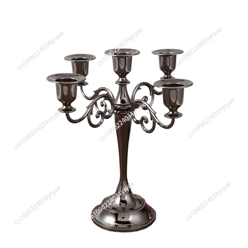 Boutique Western food bronze five-headed candlestick antique candlestick European candlestick