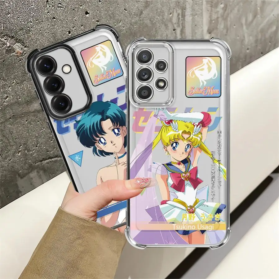 Weiche Handyhülle für Samsung Galaxy A17 A25 A26 A16 A24 A35 A36 A15 A21s A13 A52 A55 Sailor Moon Tsukino Usagi