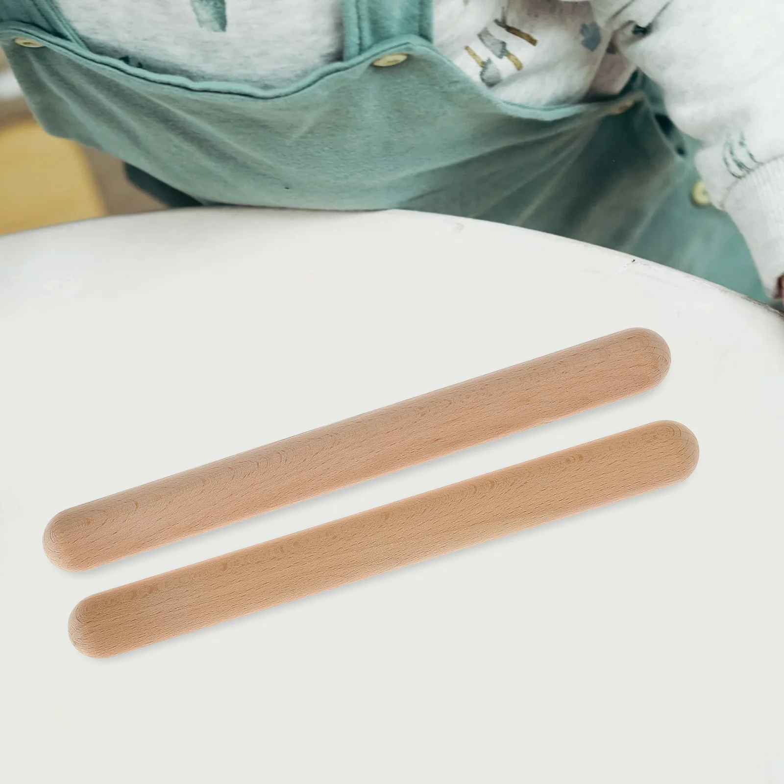 

2Pcs Percussion Instrument Sticks Wooden Music Teaching Tool for Children Creative Development Early Education Classical Wood
