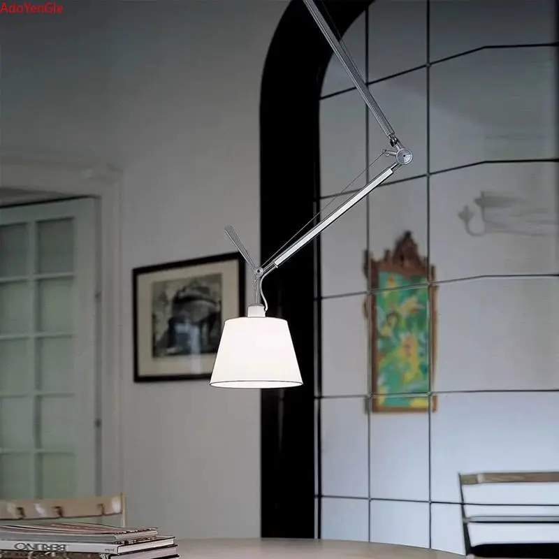 Italian rotatable rocker arm shift chandelier medieval designer adjustable study dining room reading work computer pendant light