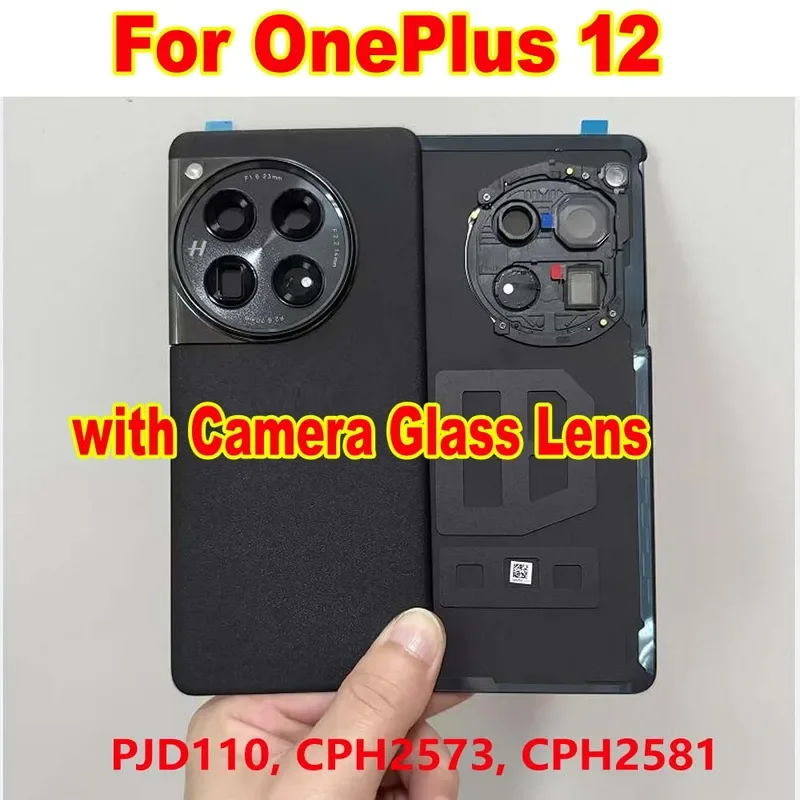 Back battery cover housing rear case camera frame glass lens adhesive phone lid for OnePlus 12 shell