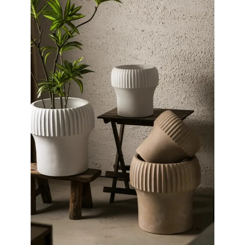 

Nordic Minimalist Magnesium Mud Flower Pot Perfume Lemon Millennium Xylophone Ficus Paradise Bird Wabi Sansan Wind Floor Like Fr