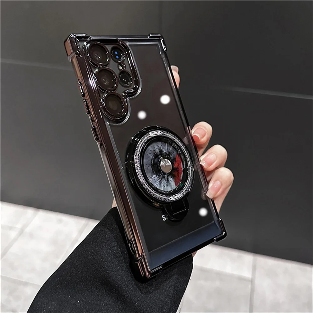 Stoß feste Airbags panzerung magnetisch transparentes Gehäuse für Samsung Galaxy S24 Ultra S23 Fe S22 plus A54 A34 A15 A25 A35 A55 A53 5G