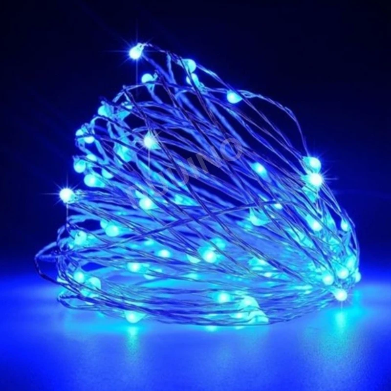 100LED koperdraad lichtslingers batterij aangedreven waterdichte slinger Fairy Light bruiloft kerst tuin woondecoratie