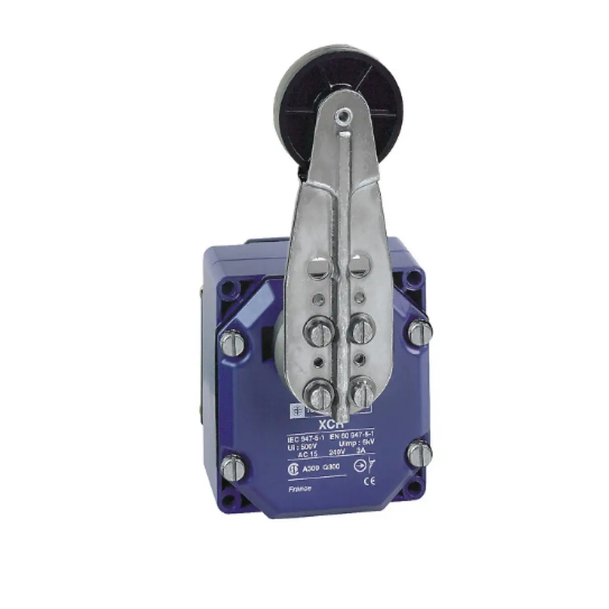 XCRA15 switches XC Standard, XCR, thermoplastic spring return roller lever large, 2X(1NC+NO)