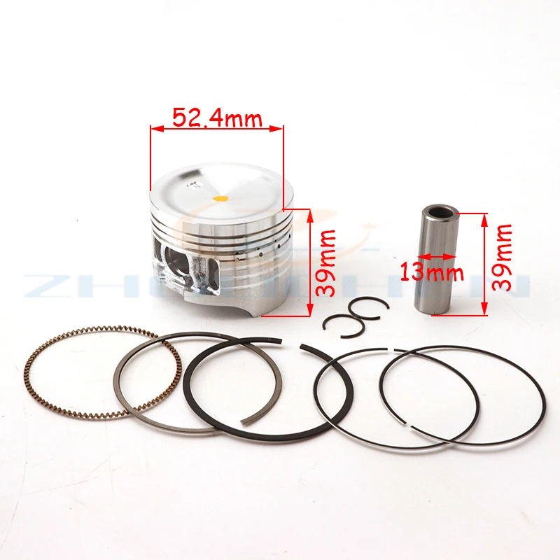 Suitable for China YX 125cc 153FMI engine Apollo Small MX 125 YCF Pit Dirt Bike high quality 52.4mm YX125 engine piston kit