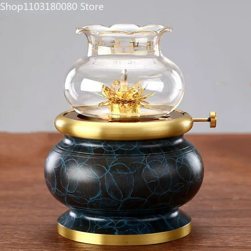 16cm Copper Liquid Butter Lamp Oil Lamp Home Temple Shrine Worship candle holders