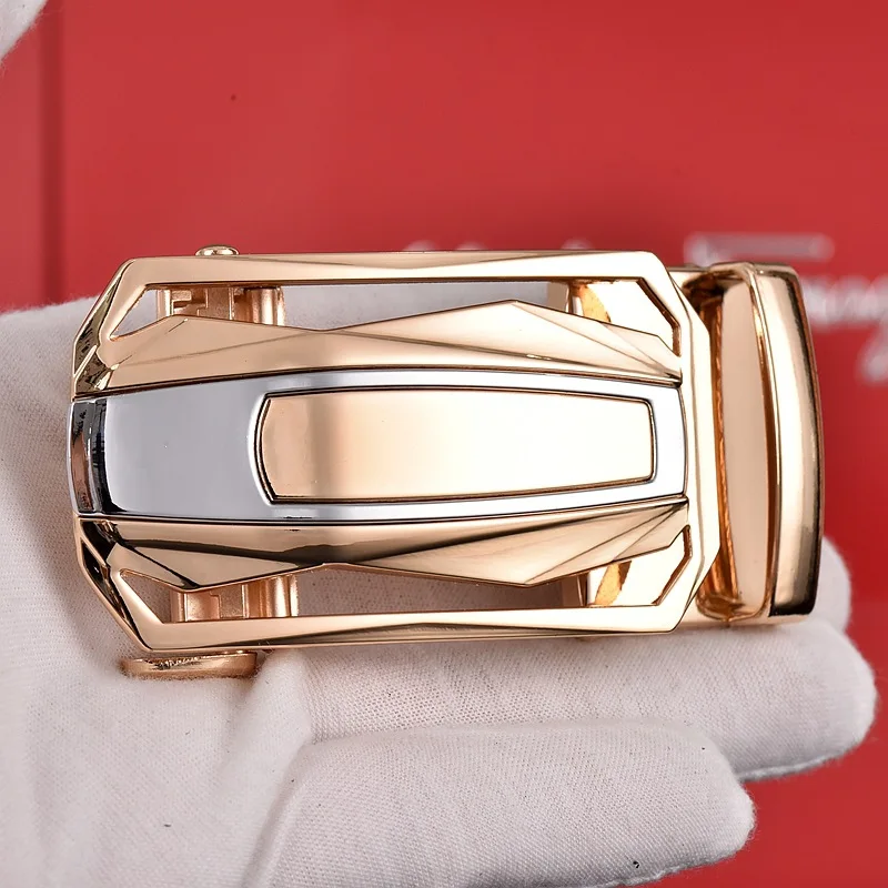 

Men's Alloy Automatic Belt Buckle One-Touch Closure Durable Replacement Buckle Formal Casual Accessory for Business Daily Belts