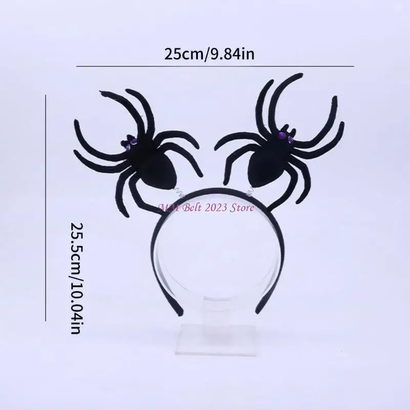 49Me Halloween Requisiten Hairhoop Tag des Todes Große Spinnen Haarband -Fotozubehör