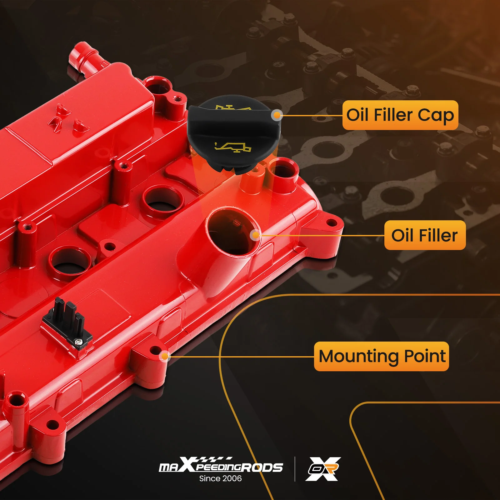 Tapa de válvula de aluminio para Ford Escape Explorer Fusion Taurus MKC MKZ 2.0L 2012-2018