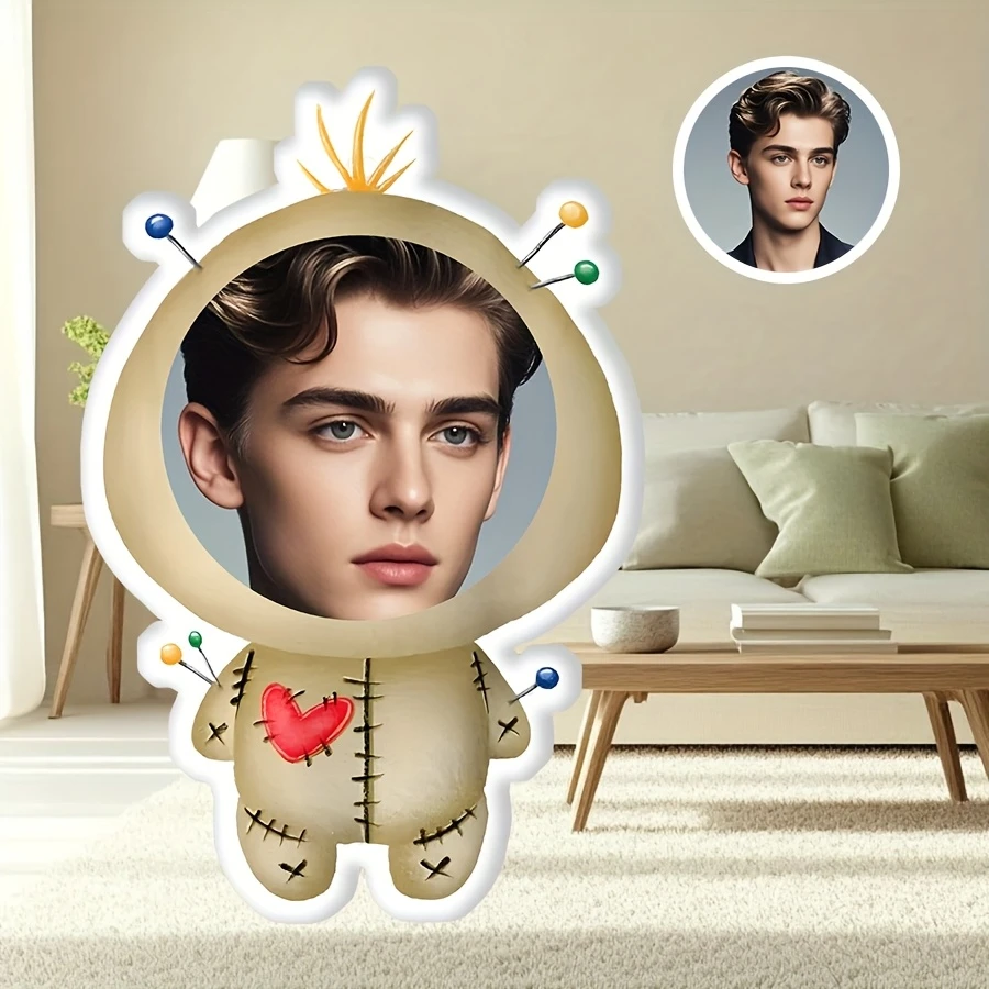 Halloween Gift Monster-Shaped Pillow with Customizable Face Design, Double-Sided Custom Pillow