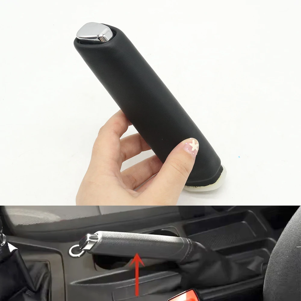 

Для Skoda Karoq Octavia A5 A7 2015-2018 автомобильный механизм, ручной тормоз, ручка стояночного тормоза, кожаный чехол, кнопка освобождения