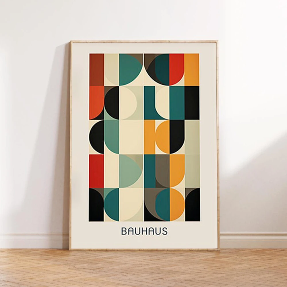 باوهاوس الحد الأدنى قماش جدار الفن طباعة المشارك خمر مجردة اللوحة الزخرفية الحديثة غرفة المعيشة المنزلي ديكور هدية غير المؤطرة #2