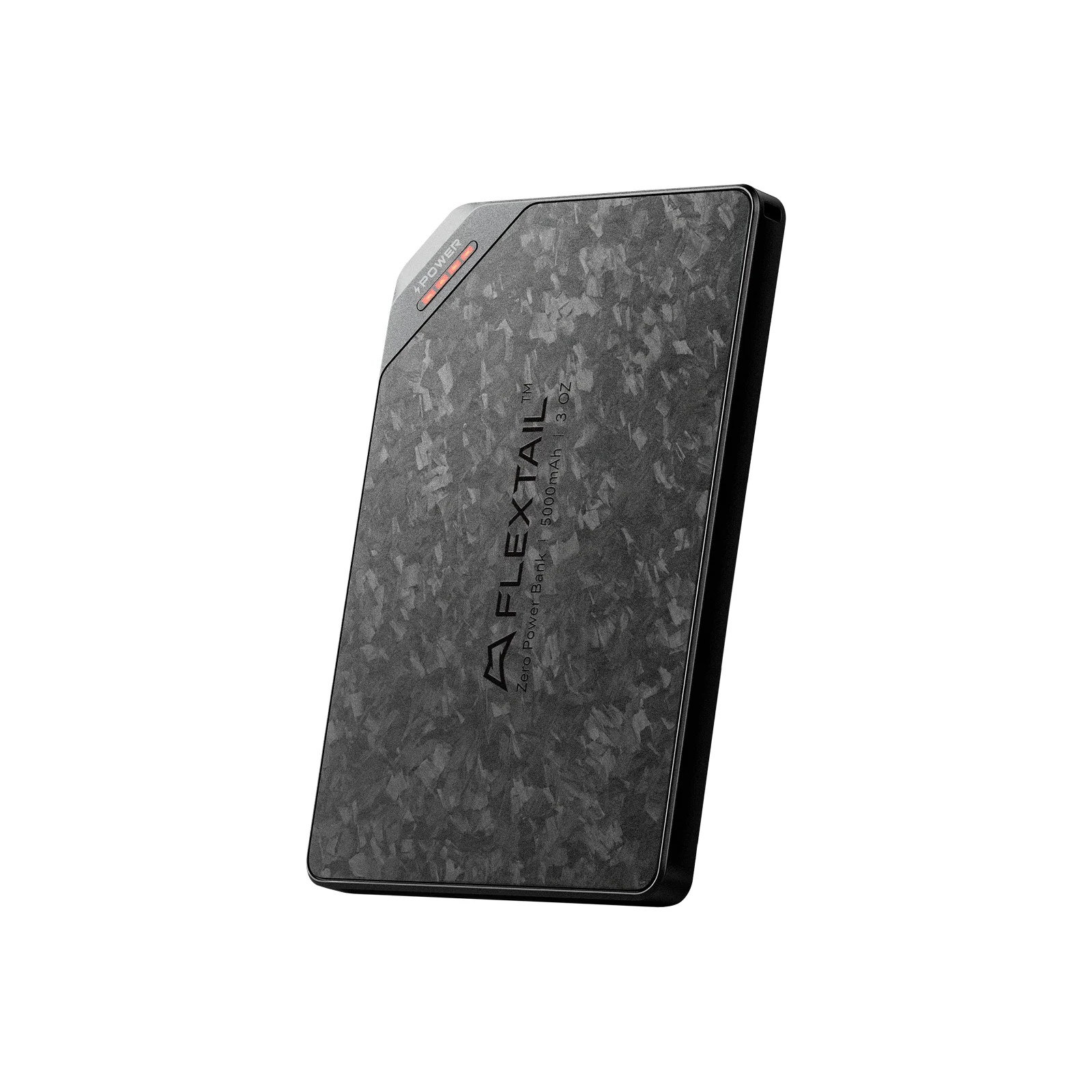 FLEXTAIL ZERO POWER - Powerbank 5000mAh, Geschmiedete Carbonfaser-Hülle, Dual USB-C Anschluss, Schnellladende Ersatzbatterie für iPhone 17