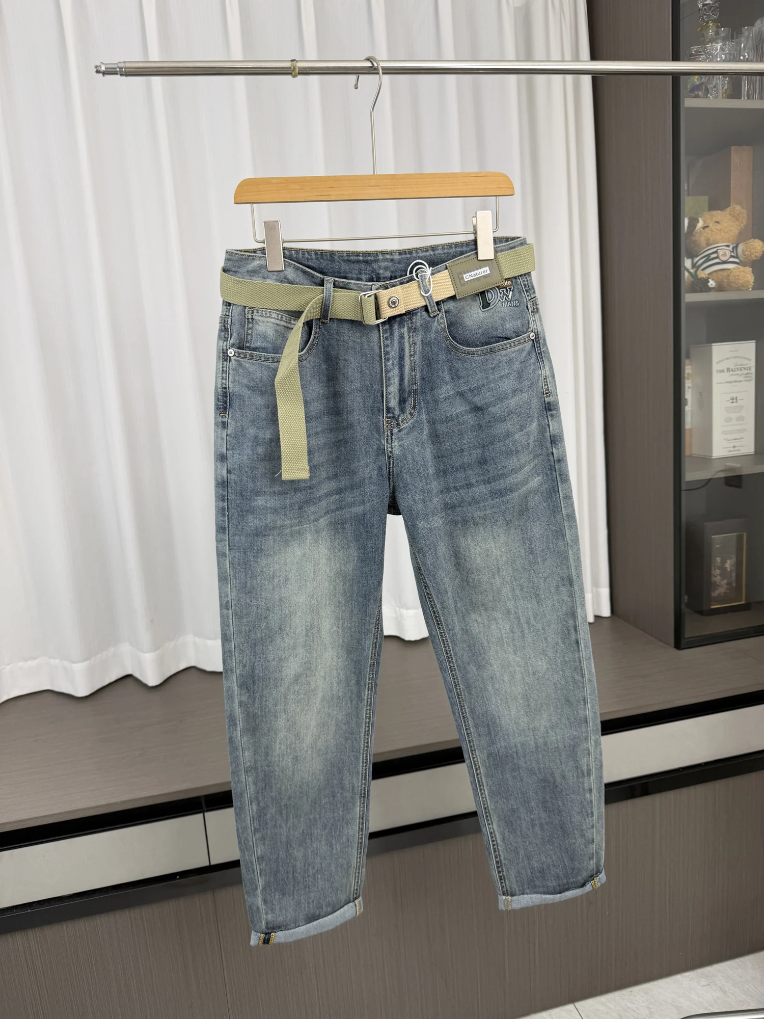 

Fashionable Straight Leg Men's Jeans Comfortable Commute to Company Order Washed Retro Style Casual Breathable Spring Summer