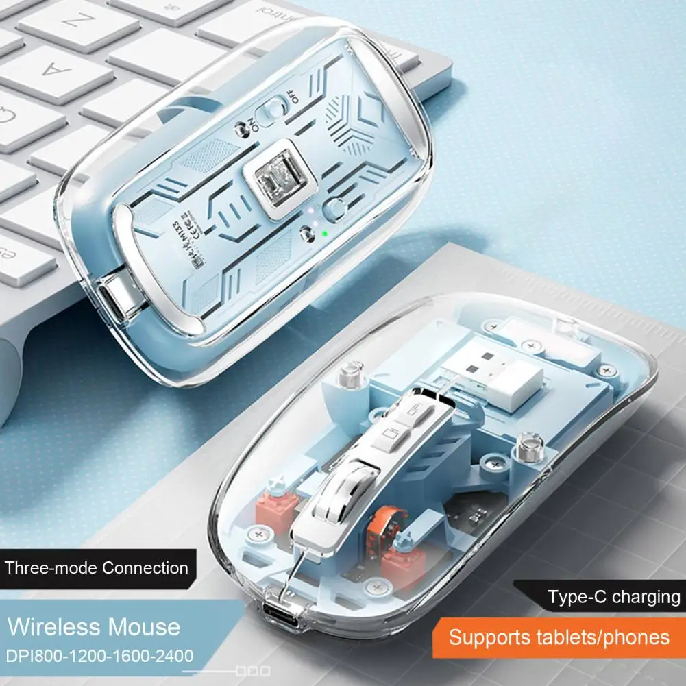 

Mouse Excellent Power Level Display Ultra-slim Wireless Bluetooth-compatible 5.0 Mouse Laptop Accessories