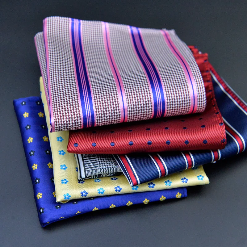 41 Colors Men's Handkerchief Plaid Dot Paisley Hankies Hanky Business Pocket Square Chest Towel 25*25CM