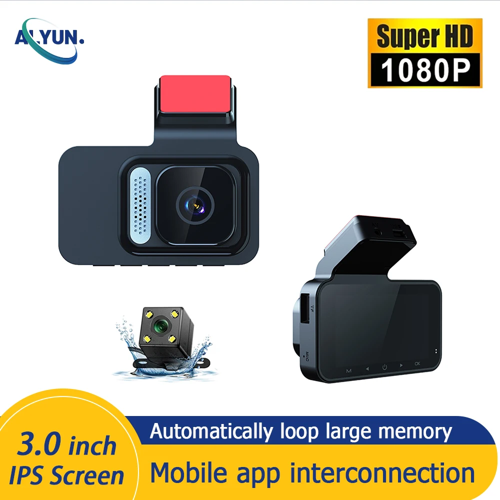 3inch IPS Car Dvr Dash Cam WIFI HD1080P Front Rear View 2Lens Night Vision Black Box Vehicle Accessories Video Driving Recorder