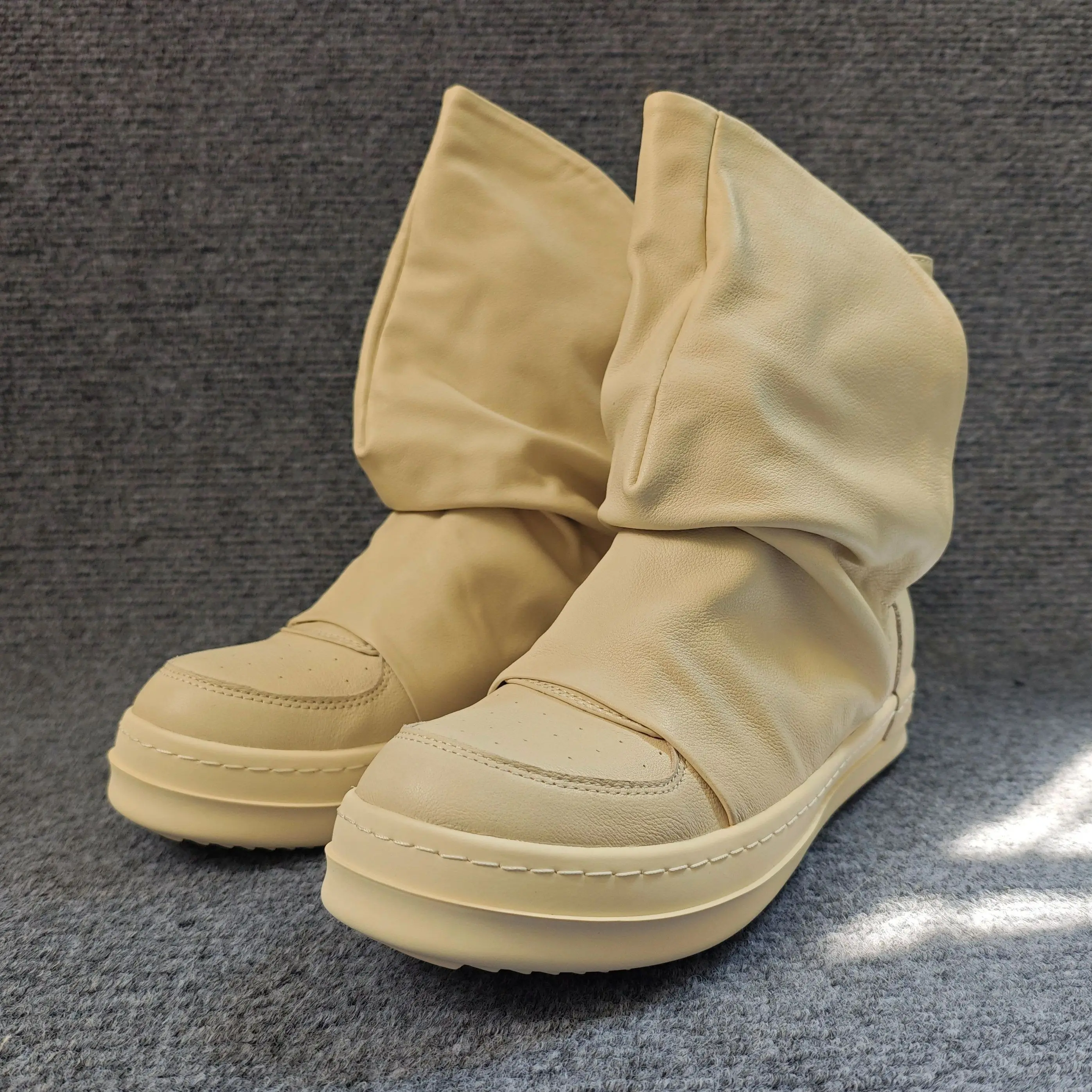 Botas Slouchy Casuais Pretas d - Men Shoes On avaliação e preço
