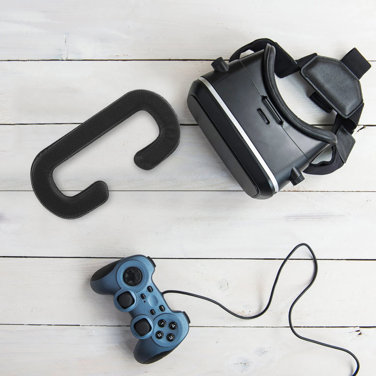 

1pcs Sponge Cover Replacement For Vive Breathable Pu Sweat Resistant Surface Universal Vr Headset Accessory