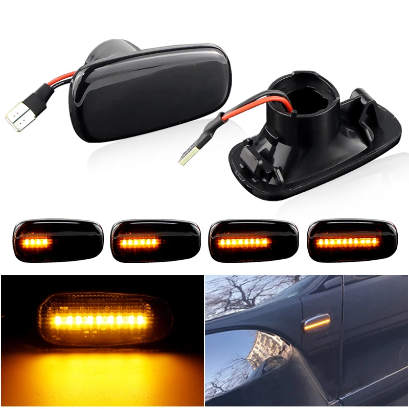 

2× for Toyota Premio MK1 Prius MK2 Progres RAV4 MK2 Soarer MK4 Sienta Verossa - LED Dynamic Side Marker Light Turn Signal 12V